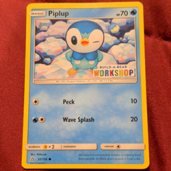 Build-A-Bear Workshop Piplup 32/156 Promo Exclusive Basic 70 HP English 2018 - Image 1