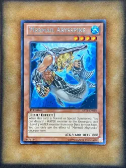 Yugioh Mermail Abysspike ABYR-EN018 Rare 1st Ed LP - Image 1