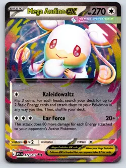 Mega Audino ex 172/217 Double Rare Ascended Heroes Pokemon Holo Near Mint - Image 1