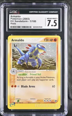 *POP 23* CGC 7.5 Armaldo Holo EX Sandstorm 1/100 Pokemon 2003 NM+ - Image 1