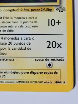 Pokemon TCG Jolteon Jungle 4/64 Holo Unlimited - Spanish (Espanol) - Image 5