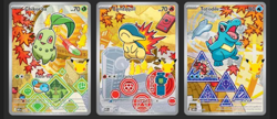 Pokemon First Partner Series 2 - Johto Starter Set Chikorita Cyndaquil Totodile - Image 1