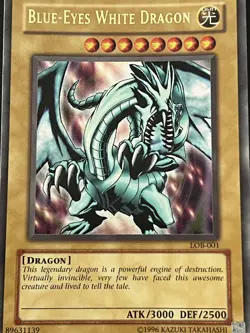 Blue-Eyes White Dragon LOB Yu-Gi-Oh! Vintage NM/LP | 2002 English NA Print - Image 2