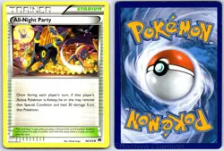 All-Night Party 96/122 Uncommon BREAKpoint Pokemon MP Ariga - Image 3
