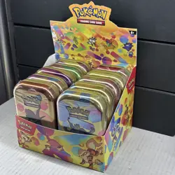 Pokemon 151 Mini Tin Display Set 10 New Sealed Mini Tins with Open Display NEW - Image 2
