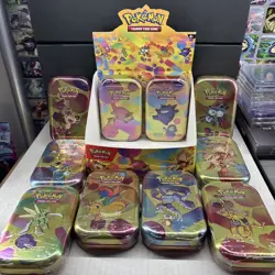 Pokemon 151 Mini Tin Display Set 10 New Sealed Mini Tins with Open Display NEW - Image 4