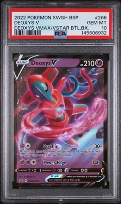 2022 Pokemon Deoxys V SWSH266 Black Star Promo PSA 10 GEM MINT LOW POP 49 - Image 1