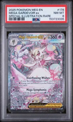 2025 POKEMON MEGA EVOLUTION MEGA GARDEVOIR EX SPECIAL ILLUSTRATION RARE PSA 8 - Image 1