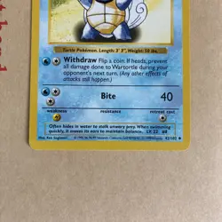 Pokemon | Wartortle 42/102 | Shadowless | Base Set | 1999 WOTC | Uncommon LP - Image 3