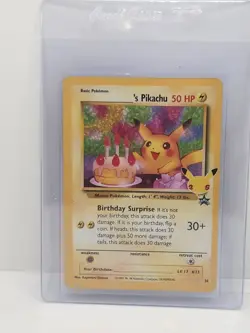 2021 Pokemon Birthday Pikachu 24/53 Celebrations Classic Collection Holo EX. - Image 1
