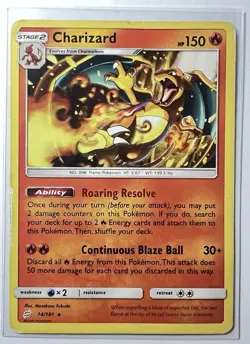 Pokemon TCG Charizard 14/181 Team Up Rare MP - Image 2