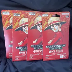 One Piece CCG Carrying On His Will Booster Pack (Lot Of 4) - Image 1