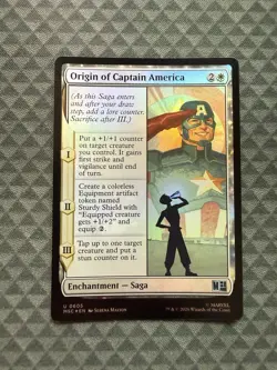 MTG Origin of Captain America #0605 Foil U Commander: Marvel Super Heroes (MSC) - Image 1