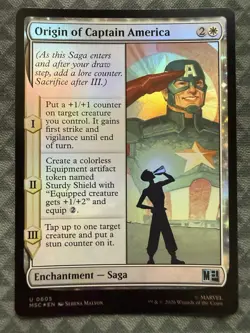 MTG Origin of Captain America #0605 Foil U Commander: Marvel Super Heroes (MSC) - Image 2