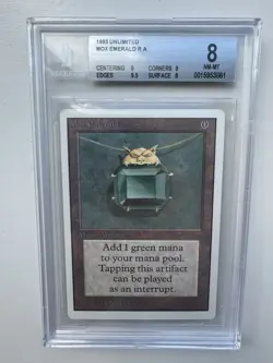 MTG - Unlimited - Mox Emerald - Rare - NM-MT - BGS 8 - Reserved List - Image 1