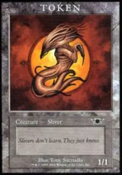 MTG magic cards 1x Sliver Token player rewards promo Token Promos NM-Mint, Engli - Image 1