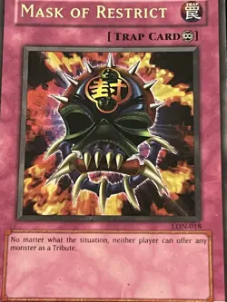 Mask of Restrict LON Unlimited Super Rare | Vintage Yu-Gi-Oh | NA LP - Image 5
