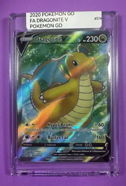 Dragonite V - 076/078 - Pokemon GO - Full Art - NM- Pokemon TCG Holo 2020 - Image 1
