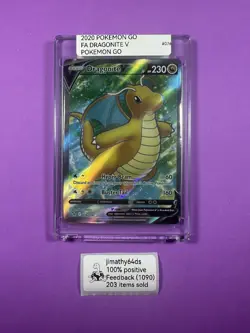 Dragonite V - 076/078 - Pokemon GO - Full Art - NM- Pokemon TCG Holo 2020 - Image 2