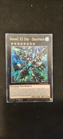 YUGIOH DOOD-EN045 DoomZ XII End - Drastrius Secret Rare 1st Edition NM - Image 1