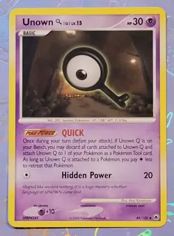 Unown Q 49/100 Majestic Dawn Pokemon Card NM - Image 1