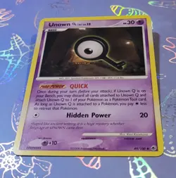 Unown Q 49/100 Majestic Dawn Pokemon Card NM - Image 3