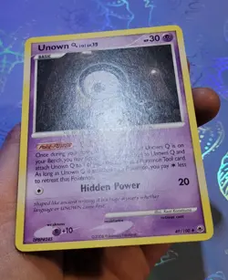 Unown Q 49/100 Majestic Dawn Pokemon Card NM - Image 4