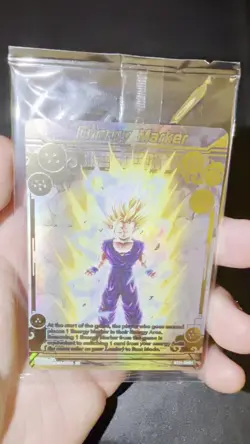 Dragon Ball Super Card Game Bt31-EM01 Gold Energy SS2 Gohan Variant - SEALED - Image 2
