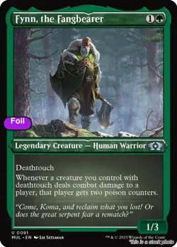 MTG Foil Fynn, the Fangbearer (Foil Etched) Card #91 March of the Machine: Mu... - Image 1