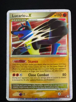 Lucario Lv.X 122/123 - Holo Pokemon TCG Card Rare - Image 1