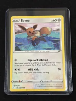 2021 POKEMON CARD 052/072 EEVEE SWORD & SHIELD SHINING FATES TCG FS - Image 1