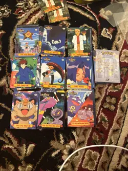 1999 POKEMON TOPPS TV Anime 9 Card Puzzle Set Ash Pikachu Full Set LP/NM Set 2 - Image 2