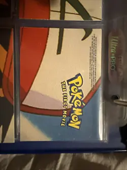 Pokemon The First Movie Mewtwo Ash Sticker Puzzle Chase Card Set (9) Black Logo - Image 5