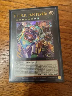Yugioh - P.U.N.K. JAM FEVER! Emblazoned Ultra Rare BLMM-EN051, Near Mint, 1st Ed - Image 1