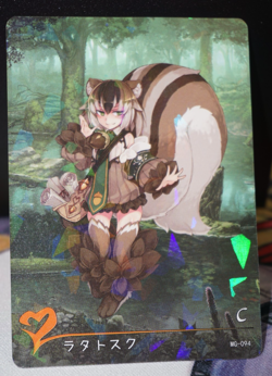 Ratatosk Squirrel Monster Girl Encyclopedia Goddess Card Shatterfoil C MG-094 - Image 1