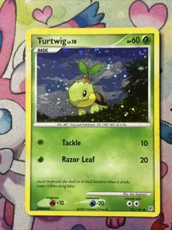 Turtwig - (Cosmos Holofoil) Promo League & Championship Cards 103/130 DMG - Image 1