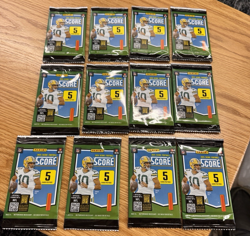 LOT OF 12 ~ 2025 Panini Score NFL Football Cards ( 5 Cards Per Pack ) SEALED !! - Image 1