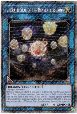 Yugioh!-Hieratic Seal of Heavenly Spheres - RA02-EN039 - Plat. Secret Rare-NM/M - Image 1