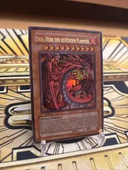 Yugioh Uria, Herr der reissenden Flammen 1.Auflage Ultra Rare SOI-DE001 - Image 2