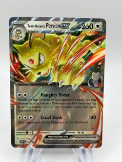 Team Rocket's Persian ex - Scarlet & Violet Promo Cards 218 NM Pokemon TCG - Image 1