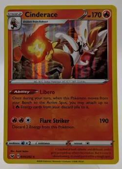 Cinderace 34/202 Pokemon Sword & Shield Cosmos Holo Rare Card - Image 1