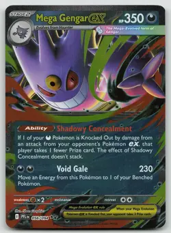 Pokemon Mega Gengar ex 056/094 Phantasmal Flames Double Rare Holo NM - Image 1