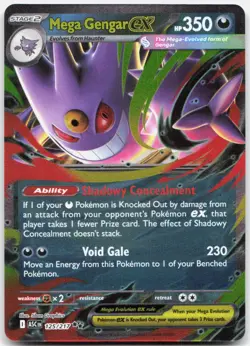 Mega Gengar ex 056/094 Double Rare Phantasmal Flames Pokemon Holo Near Mint - Image 1