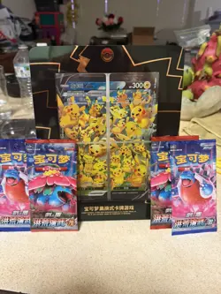 2023 Pokemon TCG S-CHN Pikachu V-UNION Gift Box Sealed 4 Card YV34 - Image 1