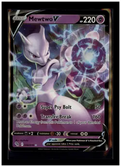 Pokemon Card TCG - Mewtwo V – 030/078 – Ultra Rare – Pokemon GO – Holo - Image 1
