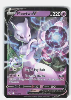 Mewtwo V Holo Ultra Rare Pokemon GO 030/078 NM - Image 1