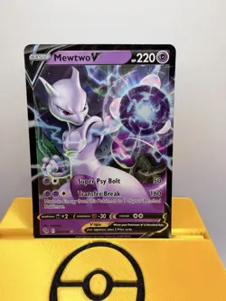 Pokemon Mewtwo V 030/078 Holo Rare V Pokemon GO Pokemon - Image 1
