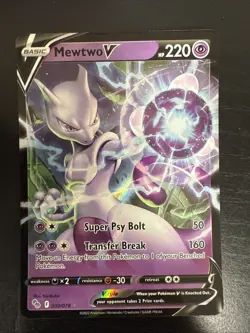 Mewtwo V 030/078 Full Art Ultra Rare Pokemon GO Pokemon Card NM - Image 1