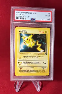 1999 Pokemon Game Pikachu 1st Movie Kids WB Movie Promo PSA 9 Mint #4 Black Star - Image 1