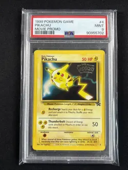 PIKACHU 4 1999 Pokemon Game Movie Promo WB Stamp PSA 9 - Image 1